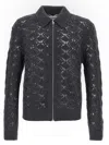 Jil Sander Openwork Wool Cardigan Sweaters And Cardigans Gray In Gray