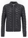 Jil Sander Openwork Wool Cardigan Sweaters And Cardigans Gray In Black