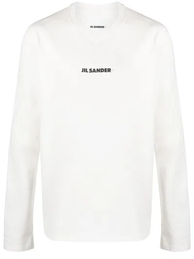 JIL SANDER OPTICAL WHITE COTTON T-SHIRT