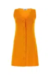 Jil Sander Sleeveless V-neck Ribbed Knit Dress