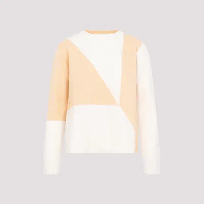 JIL SANDER ORANGE LONG-SLEEVED WOOL SWEATER