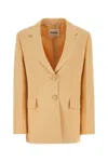 Jil Sander Oversized Blazer With Padded Shoulders And Long Sleeves In Orange