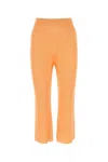 Jil Sander Peach Viscose Cropped Cut Pant In Orange