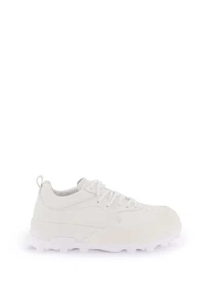 Jil Sander Leather Sneakers In White