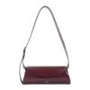 Jil Sander Small Rectangular Shoulder Bag With Adjustable Strap In Burgundy