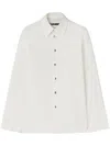 Jil Sander Organic Cotton Denim Shirt In White