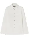 Jil Sander Organic Cotton Denim Shirt In White