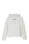 Jil Sander Hoodie With Logo Print In Grey