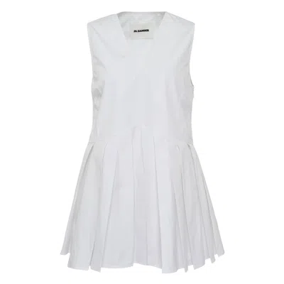 Jil Sander Organic Cotton Poplin Top In White