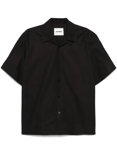 Jil Sander Organic Cotton Shirt In Black