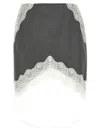 Jil Sander Organza Lace Wool Skirt Skirts Gray In Gray