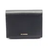 Jil Sander Origami Leather Card Holder In Black