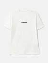 Jil Sander Ecru Short Sleeve T-shirt With Logo In White