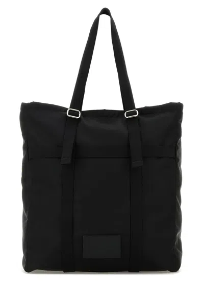 JIL SANDER JIL SANDER BLACK FABRIC SHOPPING BAG