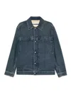 Jil Sander Button Pocket Dnim Jacket In Blue