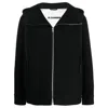 Jil Sander Virgin-wool Hooded Jacket In Black