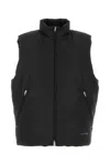 Jil Sander Polyester Sleeveless Down Jacket High Collar In Multi