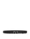 Jil Sander Oval-buckle Leather Belt In Black