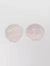 Jil Sander Oval Shape Silver 925 Pendants Earrings In Pink