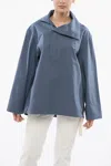 Jil Sander Over Shirt With Button-down Neck In Blue