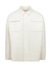 Jil Sander Button-up Cotton Overshirt In Neutral