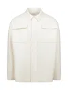 Jil Sander Button-up Cotton Overshirt In Beige