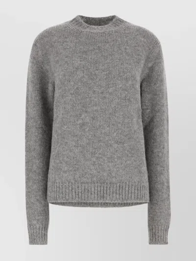 JIL SANDER OVERSIZE CREW NECK ALPACA BLEND SWEATER