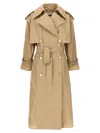 Jil Sander Oversize Double-breasted Trench Coat In Beige