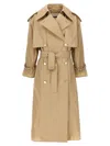 Jil Sander Oversize Double-breasted Trench Coat In Beige