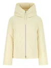Jil Sander Recycled Polyester Cropped Down Jacket In Yellow