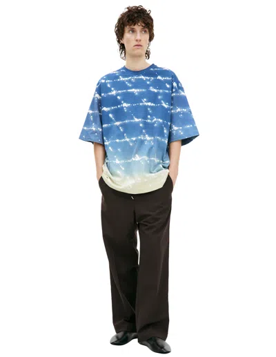 Jil Sander Oversize Gradient T-shirt In Blue
