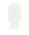 Jil Sander Oversize Hooded Coat In White