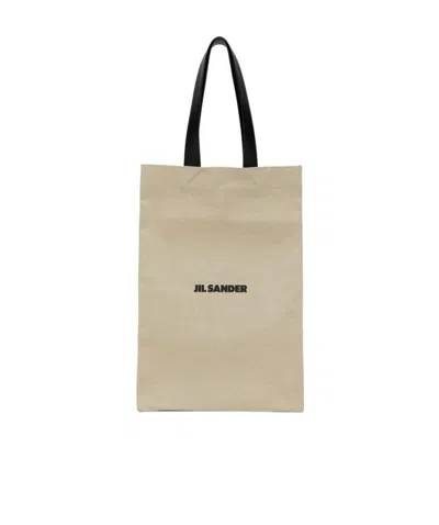 JIL SANDER OVERSIZE LOGO-PRINT TOTE BAG