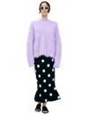 Jil Sander Oversize Mohair Sweater In Purple