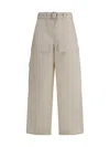 Jil Sander Belted Waist Cargo Trousers In Neutral