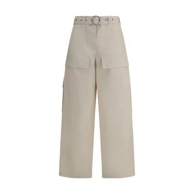 Jil Sander Oversize Pants In Neutral