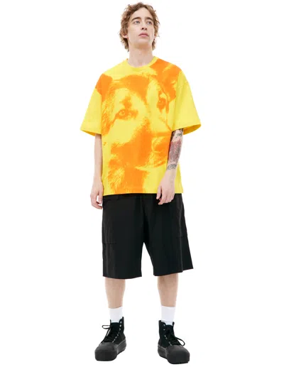 Jil Sander Oversize Printed T-shirt In Yellow