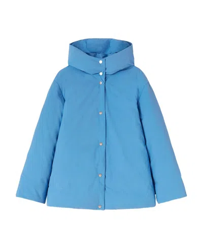 Jil Sander Oversize Puff Jacket In Blue