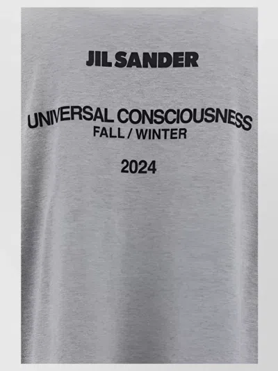Jil Sander Oversize Short Sleeve T-shirt In Gray