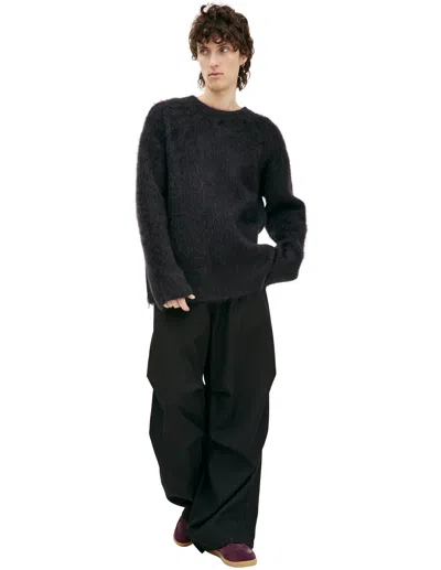 Jil Sander Oversize Sweater With Zipper In Black