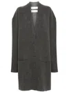 Jil Sander Relaxed Fit Wool Blend Cardigan In Gray