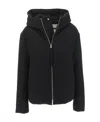 Jil Sander Boxy Fit Down Jacket W/hood In Black