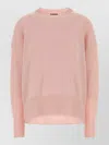 Jil Sander Oversized Cashmere Sweater Crew Neck In Pink