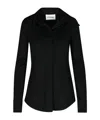 Jil Sander Viscose Shirt With Collared Neck And Cuffed Sleeves In Black