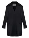 Jil Sander Oversized-collar Shirt Dress In Black