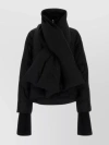 Jil Sander Quilted Down Jacket With Padded Scarf In Black
