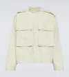 Jil Sander Oversized Cotton Jacket In Green