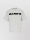Jil Sander Light Grey Oversized T-shirt With Logo Print Women In Multi