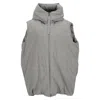 Jil Sander Oversized Hooded Down Vest In Grey Polyester In Grey