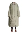 Jil Sander Oversized Long Coat In Green